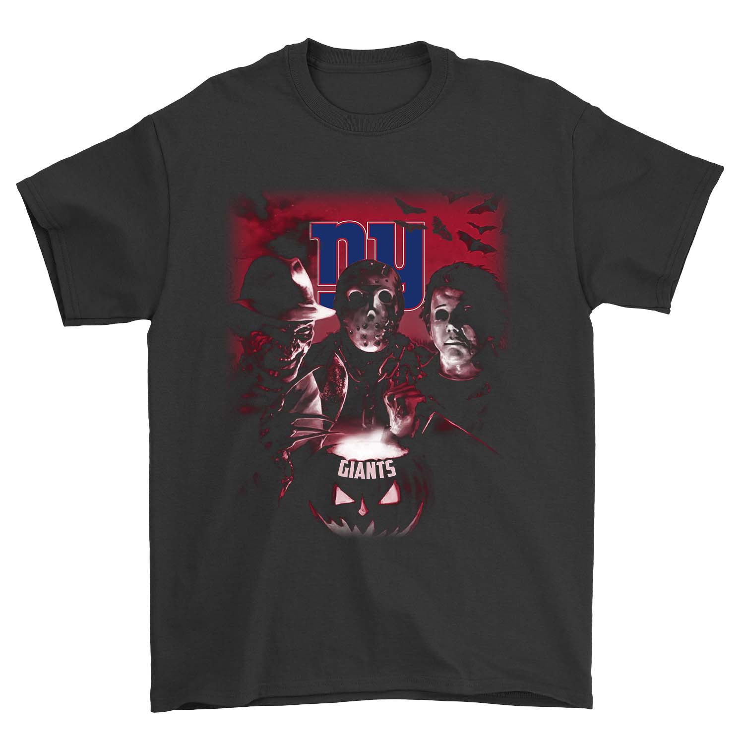New York Giants "horror Icon" Crossover T-Shirt New York Giants "horror Icon" Crossover T-Shirt